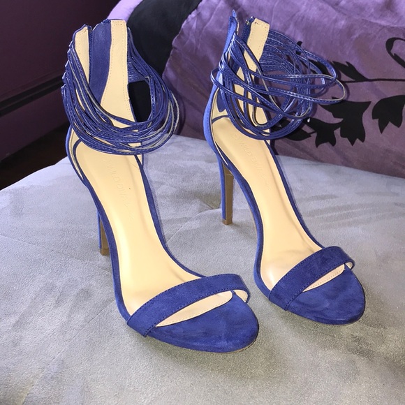 Shoes - Blue strapped heels